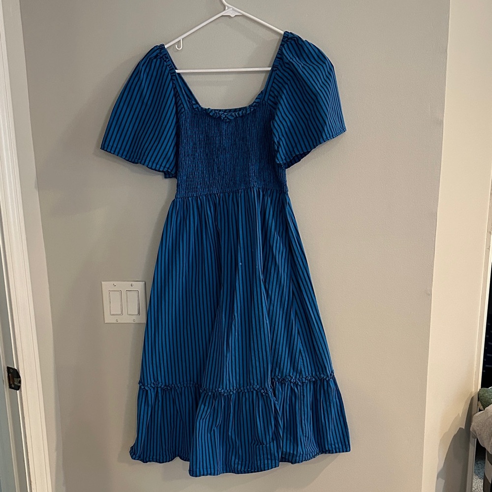 Draper James Blue Striped Dress